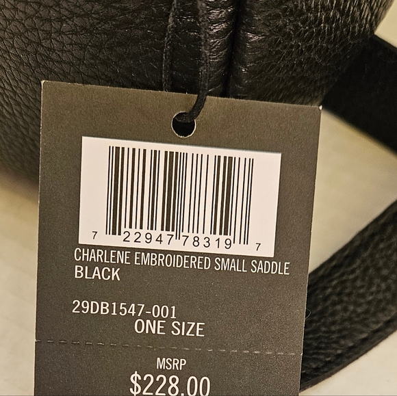 FRYE Black Pebble Saddle Crossbody Bag NWT - Picture 13 of 16